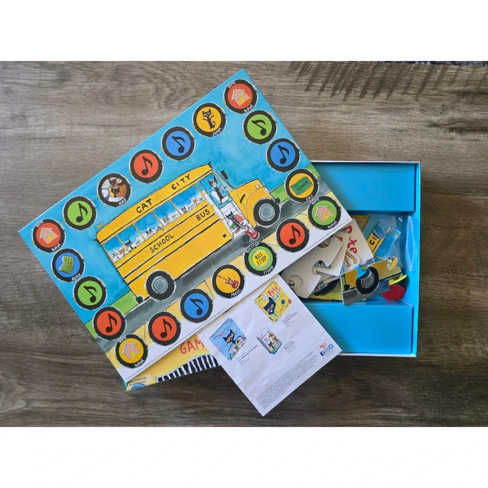 Pete the Cat The Wheels on the Bus Game Kids Board Game 2-4 Player